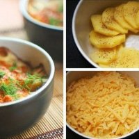 Картофель запеченный в сливках с сыром