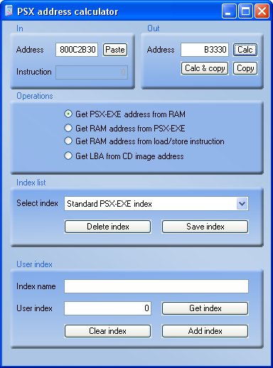 PSX address calculator v0.6