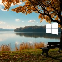 Windows,осень,скамейка,дерево.20