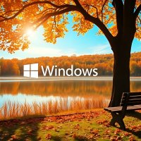 Windows,осень,скамейка,дерево.13