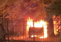 В Киеве снова сожгли автомобиль военного