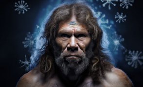 Neanderthal-man-on-the-background-of-dna-and-viruses-768x470