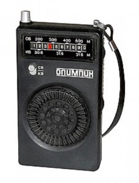 Portable radio Olympic, black, by Mykola Lebid (1977)