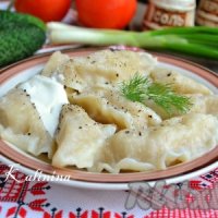 Вареники с картошкой и салом