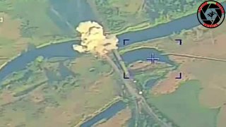 Появились кадры уничтожения переправы ВСУ через реку Оскол