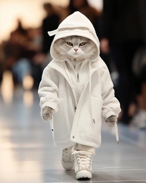 Fashionable cat