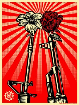 Shepard Fairey -Guns and Roses