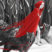 Big Red Riding Hood by kineko