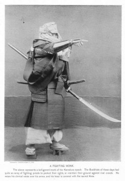 A Fighting Monk, Military Costumes in Old Japan.