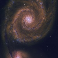 Изображение галактики (M51) от телескопа Hubble