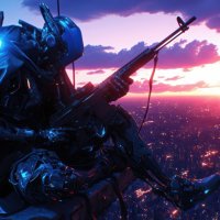 Cyberpunk-robot-rifle-gun-sci-fi-4k-wallpaper 553@2@a