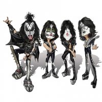 caricature rock band kiss