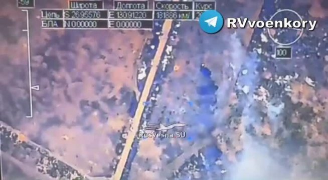 Армия России сожгла колонну ВСУ на пути к Работино на Запоро