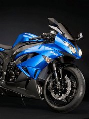 Kawasaki blue moto анимация