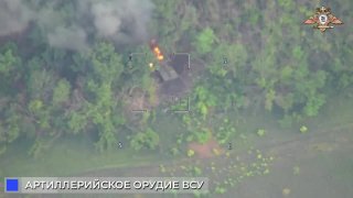 Бойцы 238-й бригады сжигают артиллерию врага (ВИДЕО) - Русск