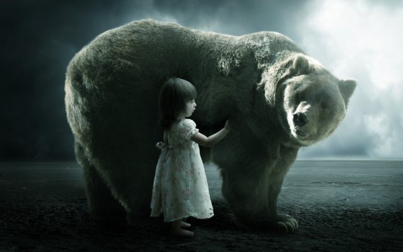 People Children The girl and the bear 041513