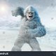 Stock photo yeti or abominable snowman d illustration