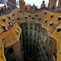 На крыше La Pedrera (или Casa Mila), Барселона