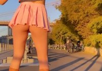 Public erotic dance upskirt