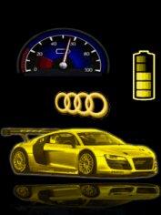 Gold audi r8 car