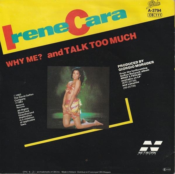 Irene Cara - Talk Too Much