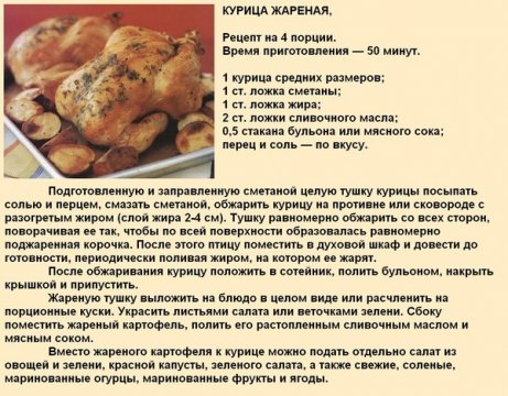 Курица жареная