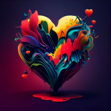 Colorful-psychedelic-heart-abstract-surreal-illustration-lov