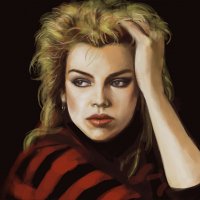 Painting Art Kim Wilde Blonde girl Hair Hands Face 528946 135