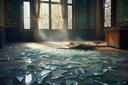 Dusty-shattered-glass-floor-desolate-room-created-with-gener